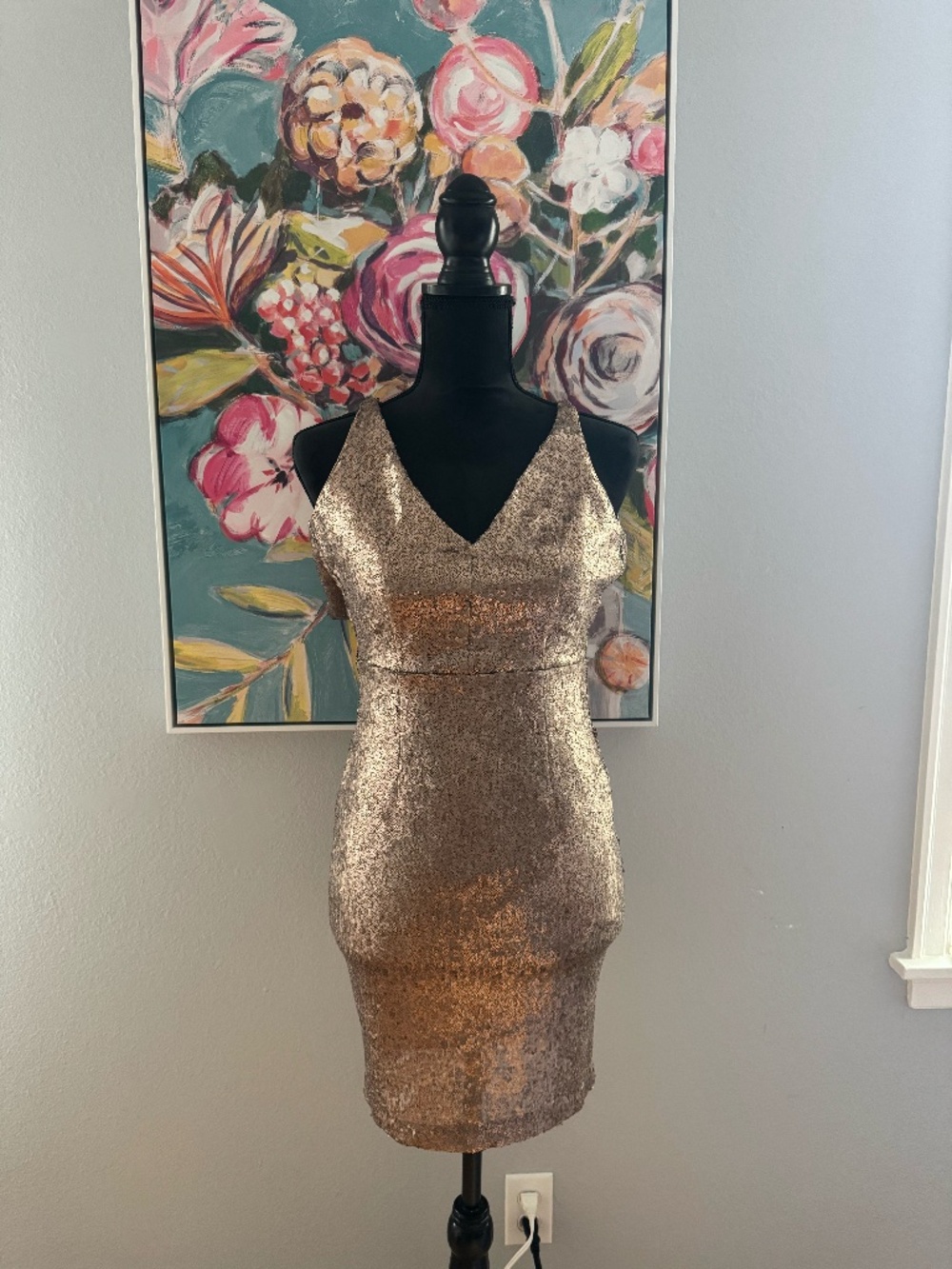 Lulu's gold sequined dress (XS)